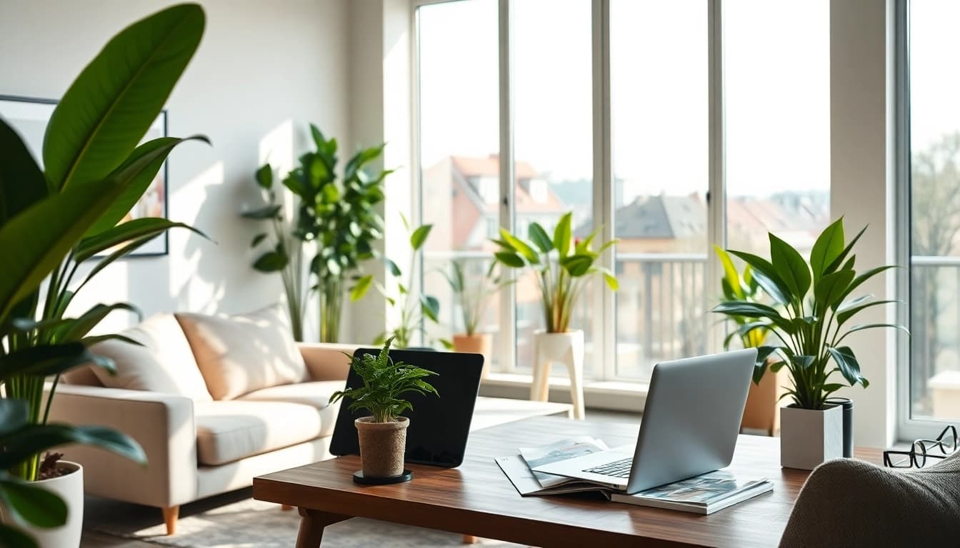 Immobilienmakler Frankfurt Eckenheim präsentiert modernen Raum mit professioneller Atmosphäre.