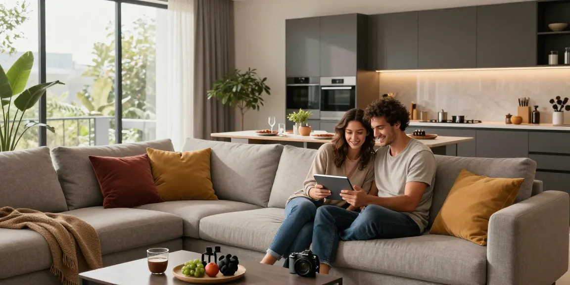 Entdecken Sie stilvolle Wohnzimmermöbel, um Möbel online zu bestellen, mit modernem Sofa und Essbereich.