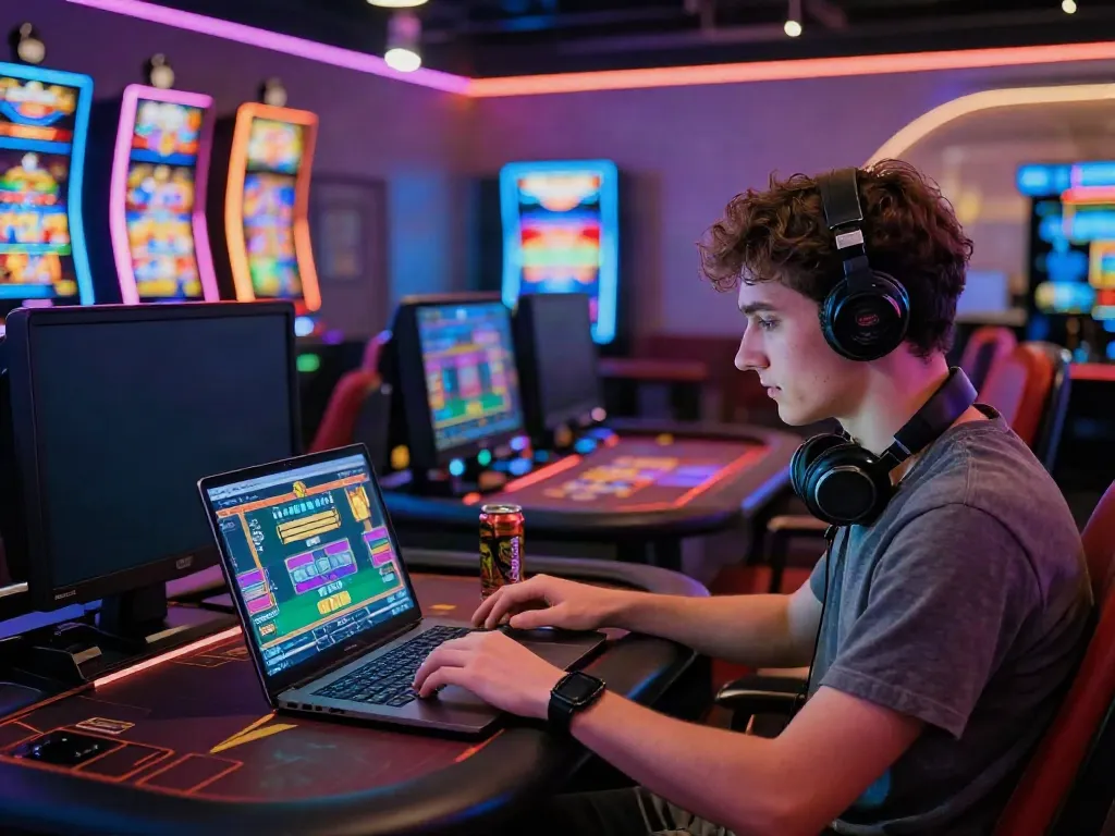 Engaging gaming atmosphere with Du88 interface, vibrant colors, and gamers.