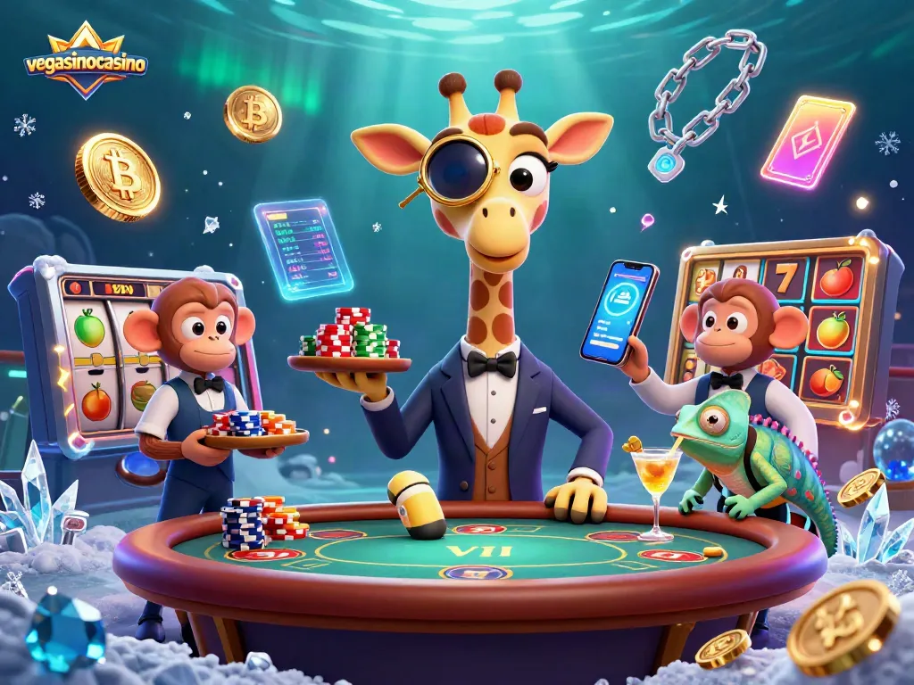 Engage with exciting gaming at vegasinocasino, featuring vibrant 3D gambling characters and immersive elements.