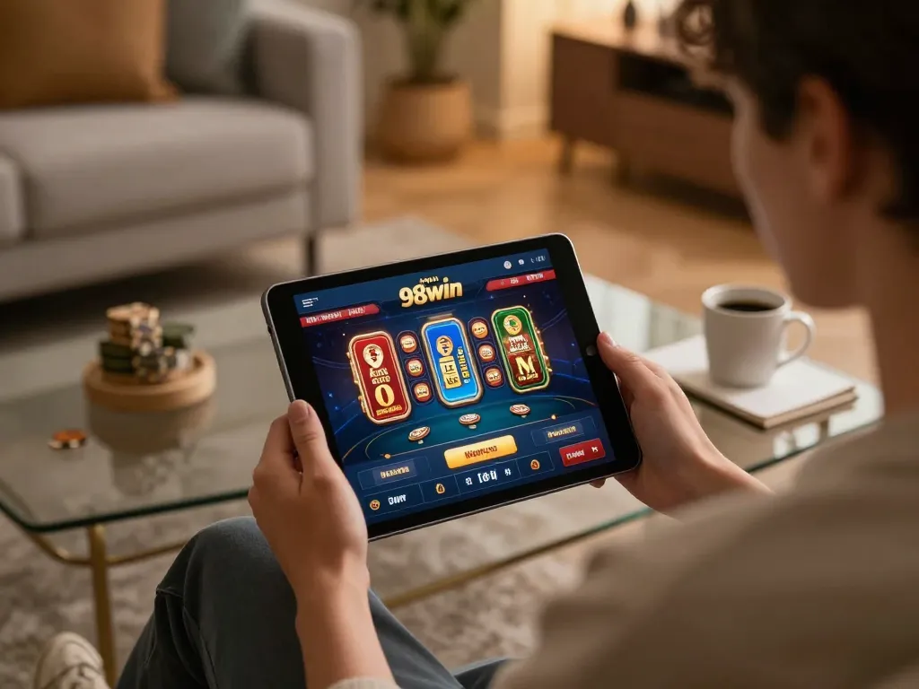 Engaging online gaming at trang chủ 98win with a user-friendly casino app on a tablet