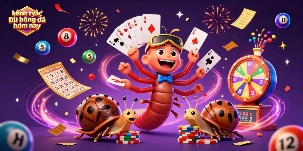 Experience kênh trực tiếp bóng đá hôm nay with a unique 3D illustration of a millipede dealer and vibrant gaming elements.