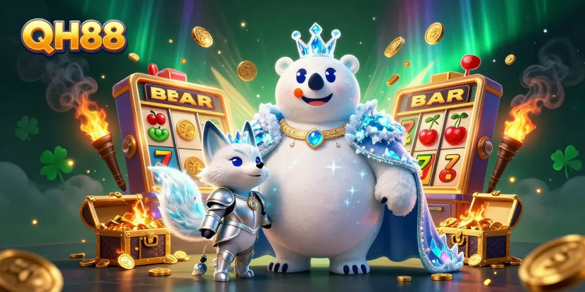 Experience thrills and jackpots with QH88 in a vibrant 3D casino setting filled with action.
